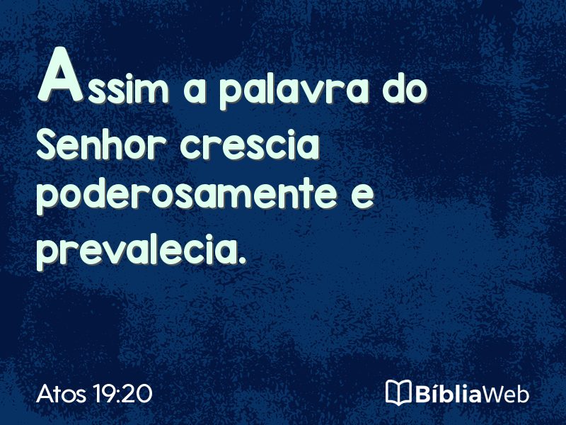 Atos 19:20 em imagem para compartilhar