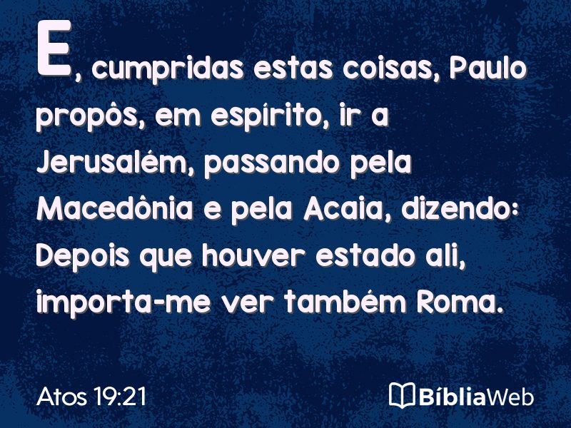Atos 19:21 em imagem para compartilhar