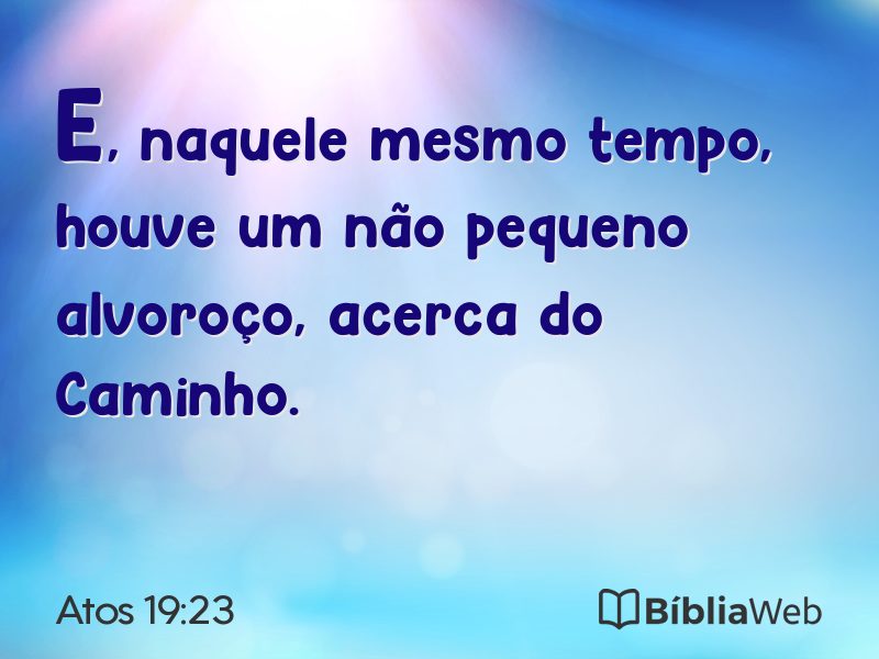 Atos 19:23 em imagem para compartilhar