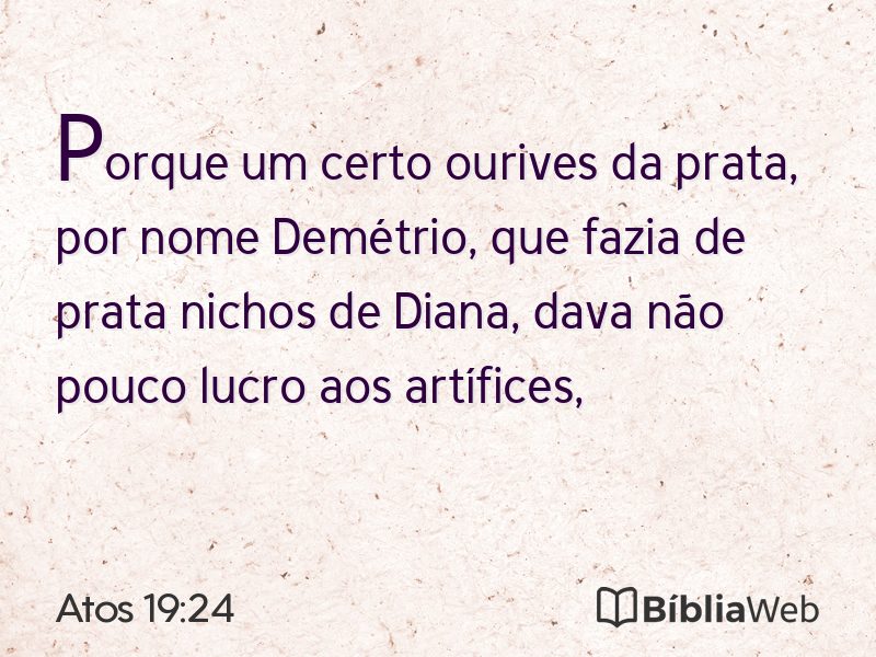 Atos 19:24 em imagem para compartilhar