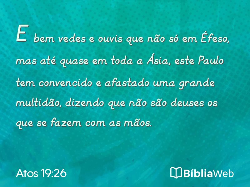 Atos 19:26 em imagem para compartilhar