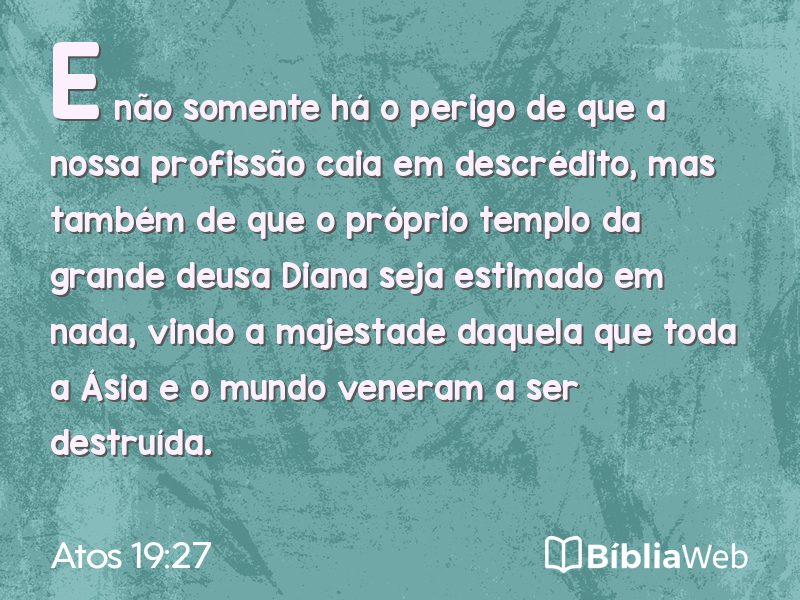 Atos 19:27 em imagem para compartilhar
