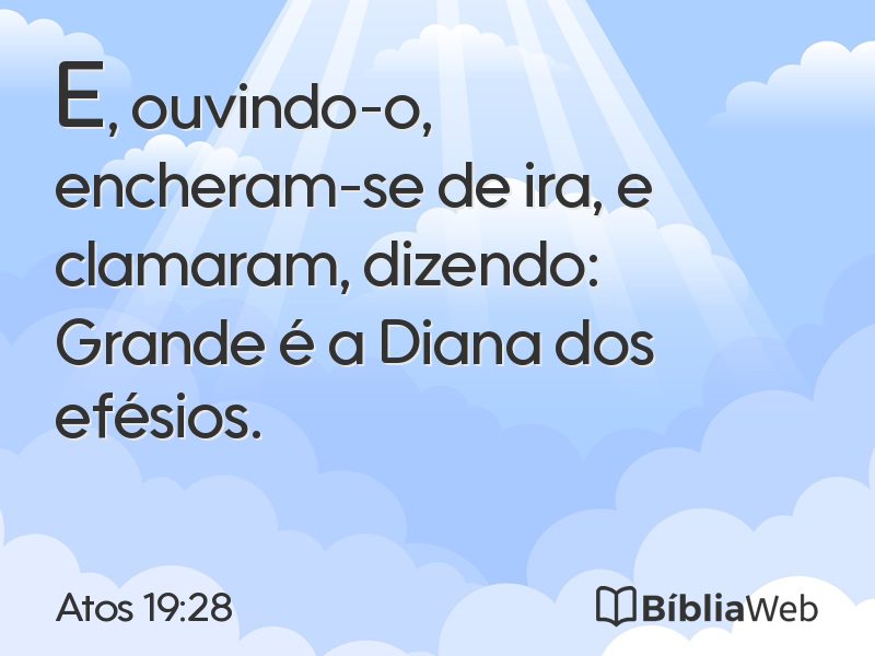 Atos 19:28 em imagem para compartilhar