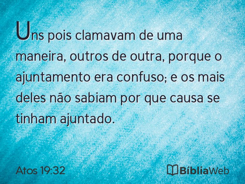 Atos 19:32 em imagem para compartilhar