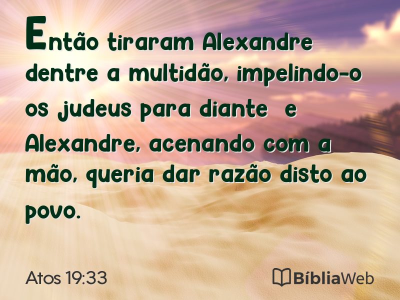 Atos 19:33 em imagem para compartilhar