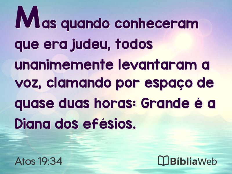 Atos 19:34 em imagem para compartilhar
