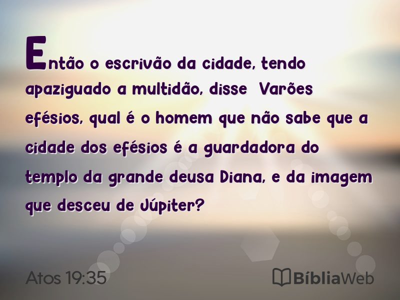 Atos 19:35 em imagem para compartilhar