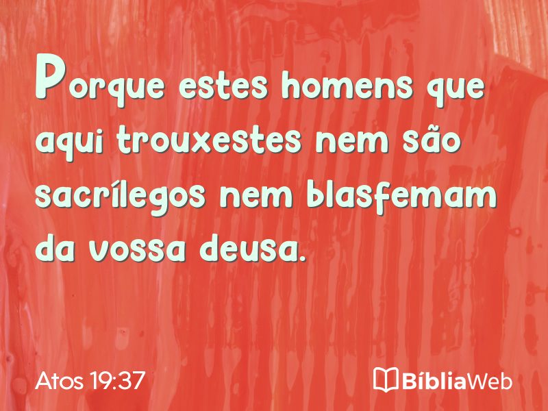 Atos 19:37 em imagem para compartilhar
