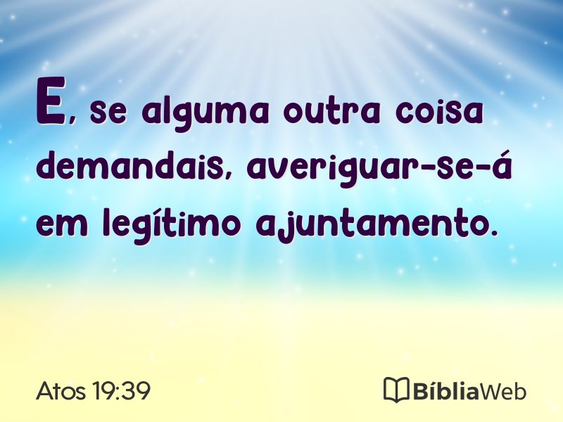 Atos 19:39 em imagem para compartilhar