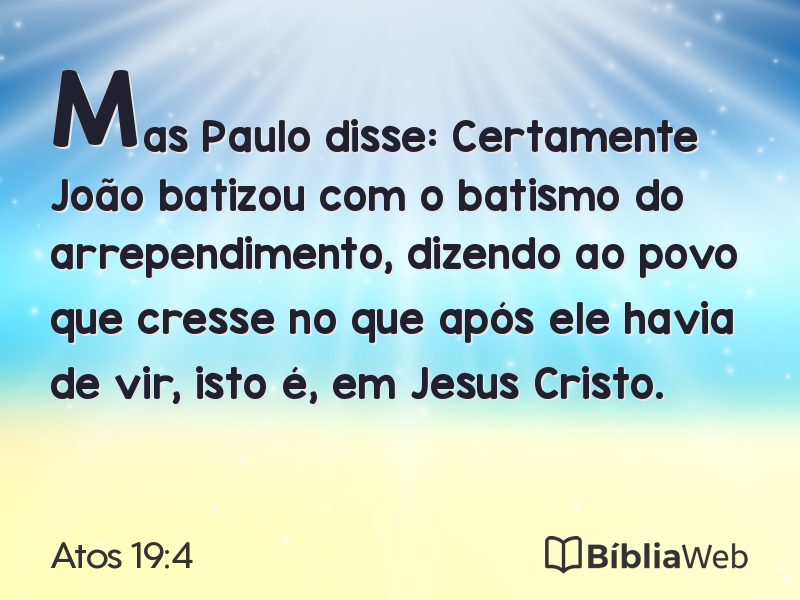 Atos 19:4 em imagem para compartilhar