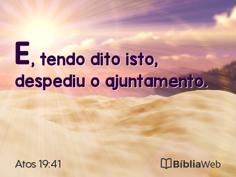 Atos 19:41 em imagem para compartilhar