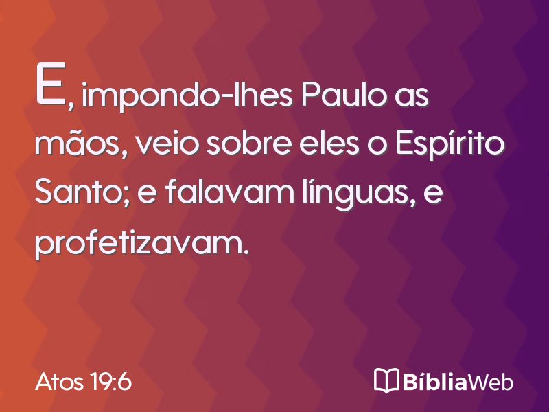 Atos 19:6 em imagem para compartilhar