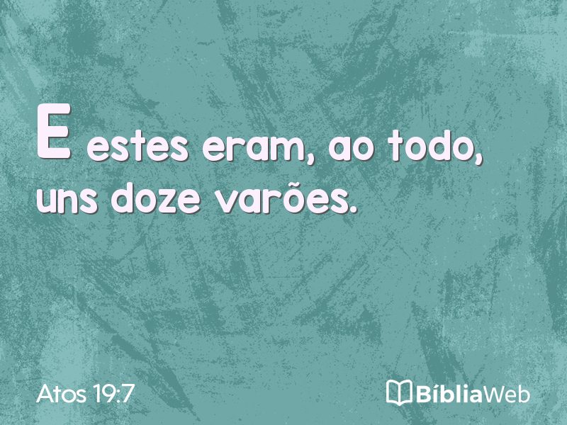 Atos 19:7 em imagem para compartilhar