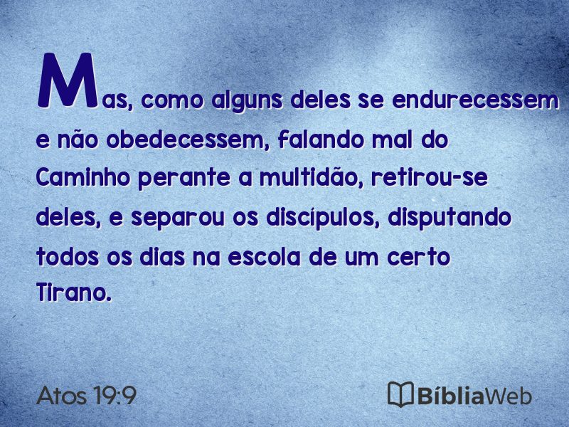 Atos 19:9 em imagem para compartilhar