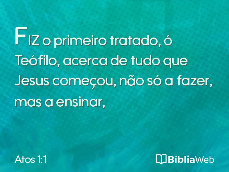 Atos 1:1 em imagem para compartilhar