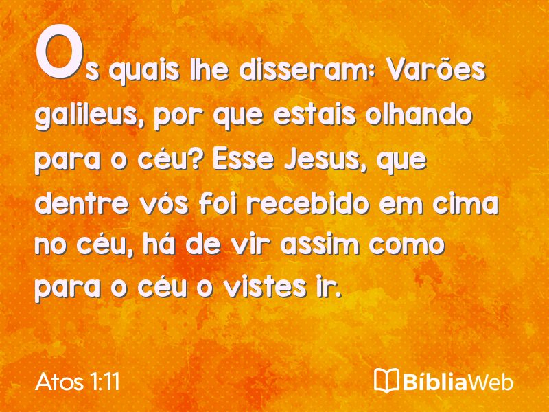 Atos 1:11 em imagem para compartilhar