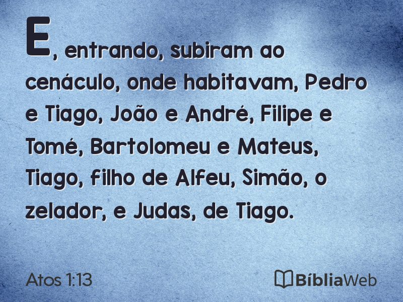 Atos 1:13 em imagem para compartilhar