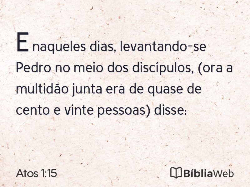 Atos 1:15 em imagem para compartilhar