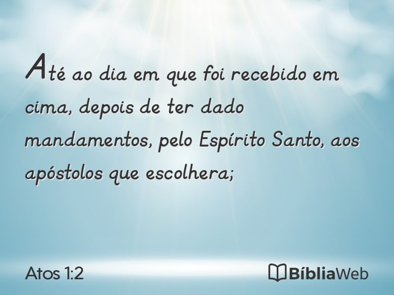 Atos 1:2 em imagem para compartilhar