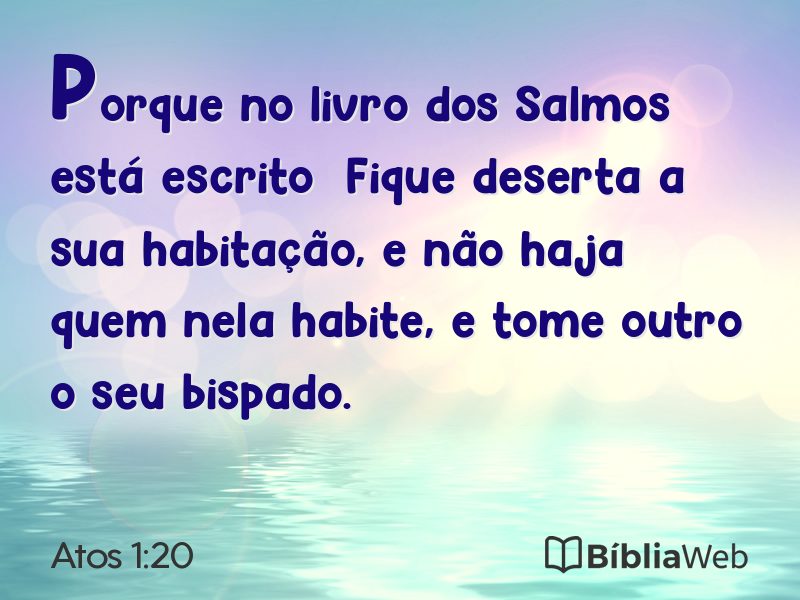 Atos 1:20 em imagem para compartilhar