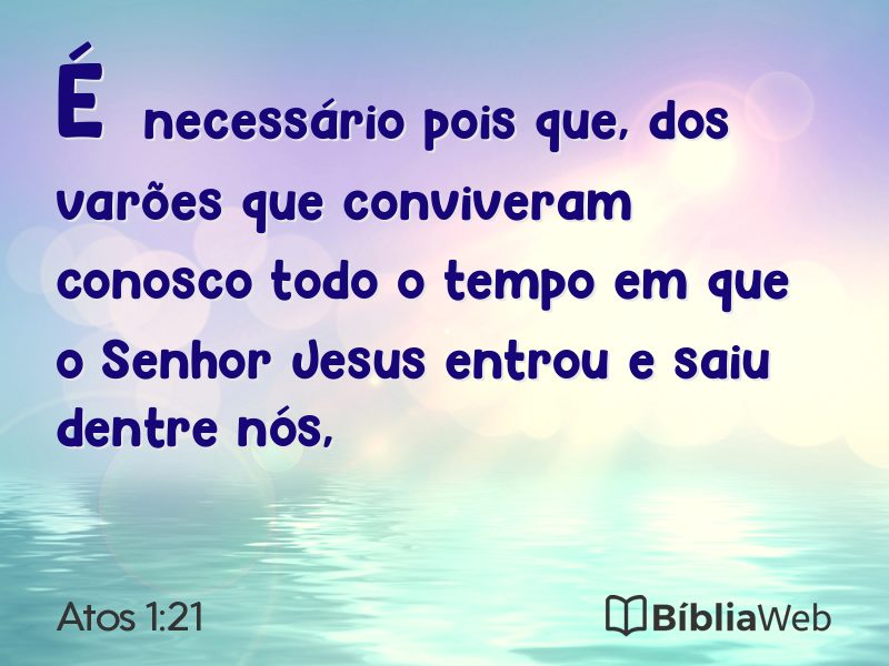 Atos 1:21 em imagem para compartilhar
