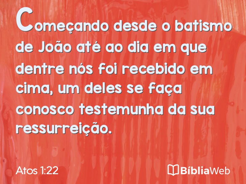 Atos 1:22 em imagem para compartilhar