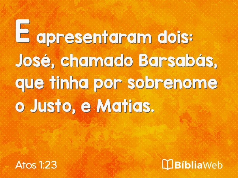 Atos 1:23 em imagem para compartilhar