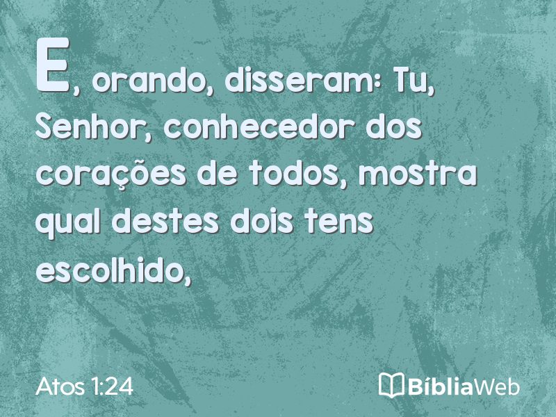 Atos 1:24 em imagem para compartilhar