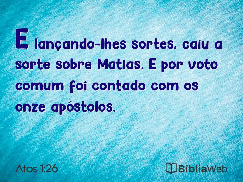 Atos 1:26 em imagem para compartilhar