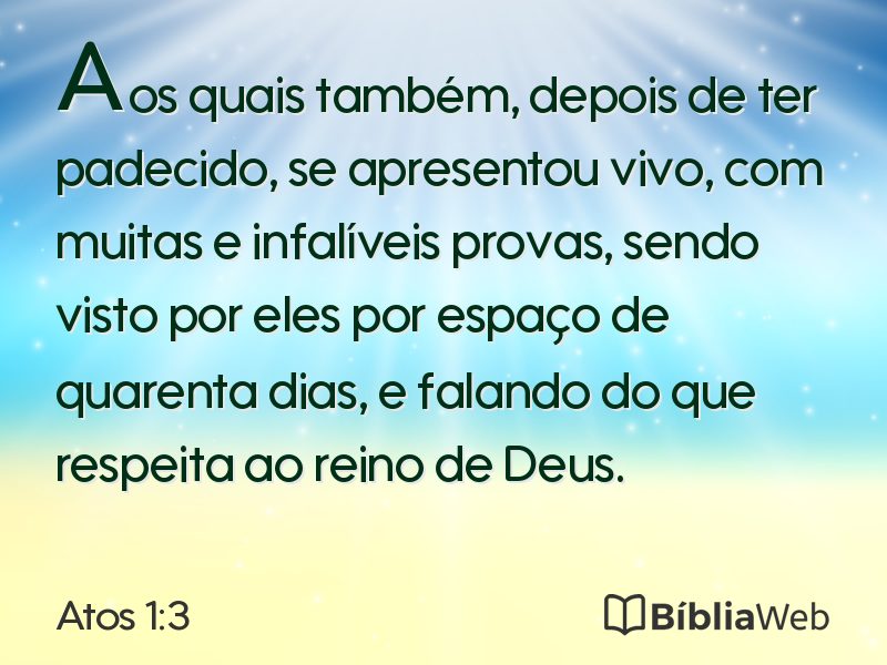 Atos 1:3 em imagem para compartilhar