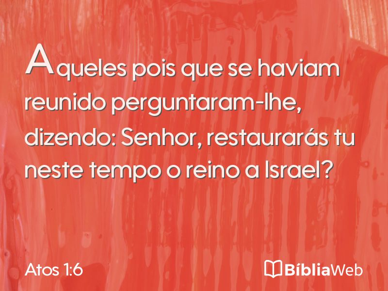 Atos 1:6 em imagem para compartilhar