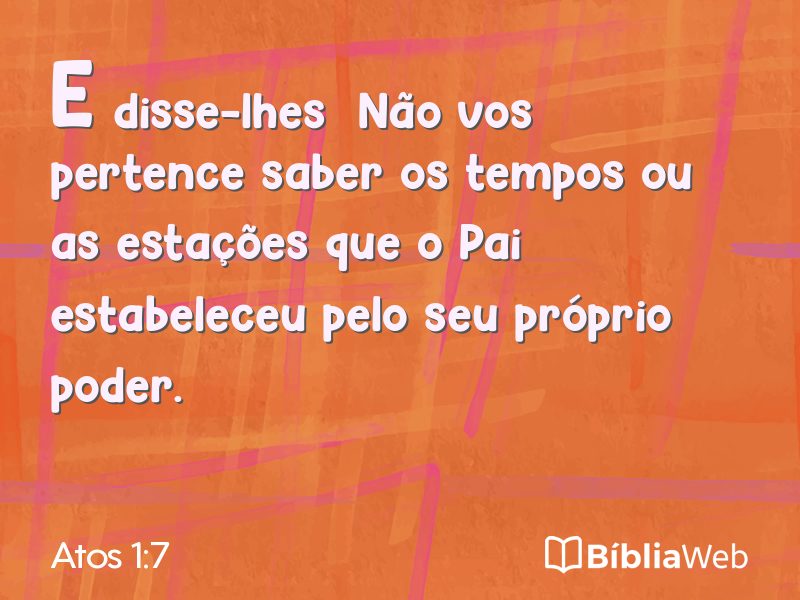 Atos 1:7 em imagem para compartilhar