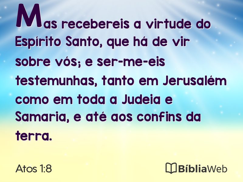 Atos 1:8 em imagem para compartilhar