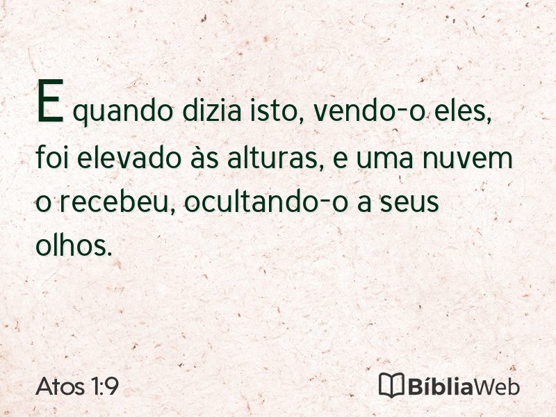 Atos 1:9 em imagem para compartilhar