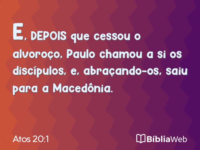 Atos 20:1 em imagem para compartilhar