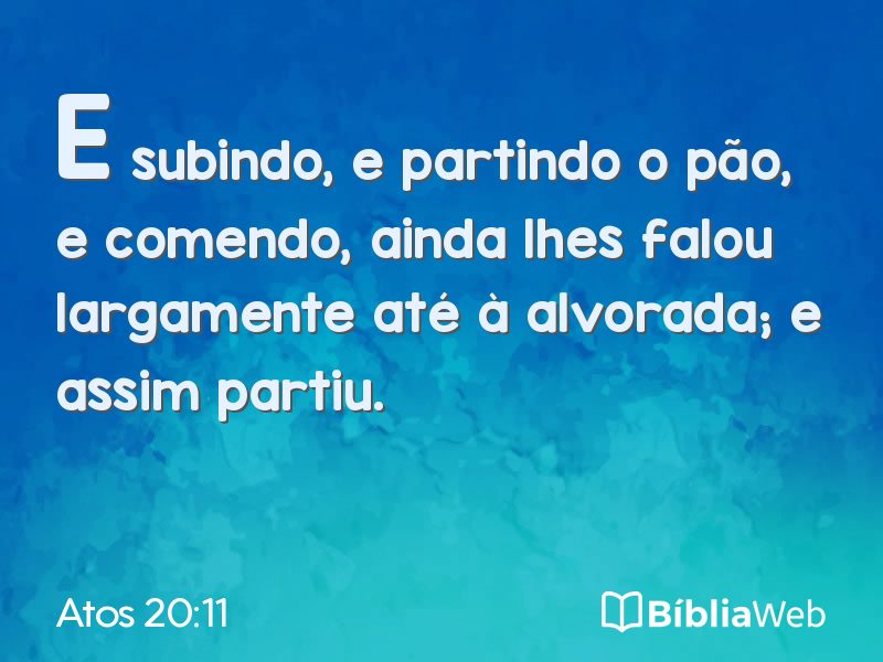 Atos 20:11 em imagem para compartilhar