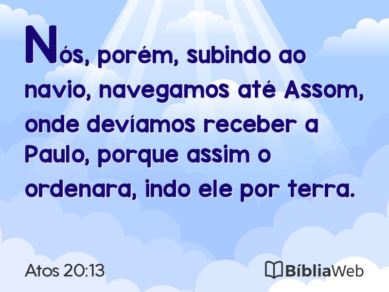 Atos 20:13 em imagem para compartilhar