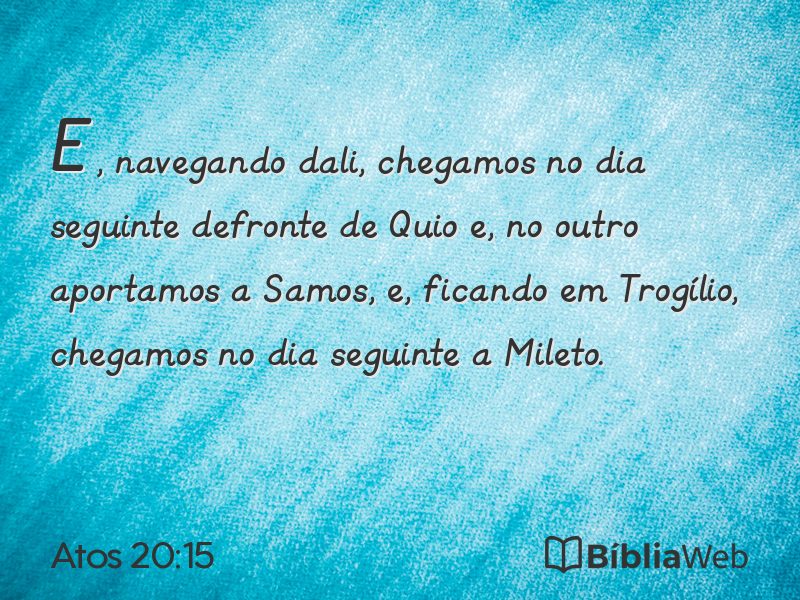 Atos 20:15 em imagem para compartilhar