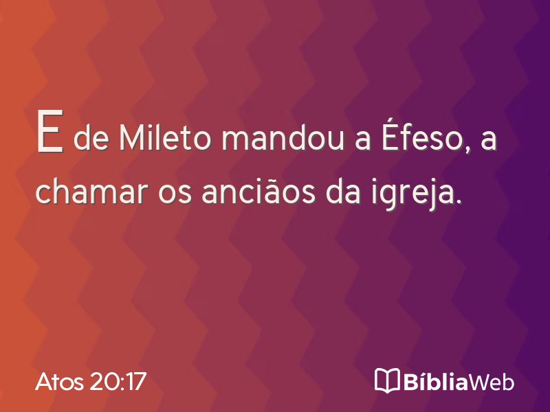 Atos 20:17 em imagem para compartilhar