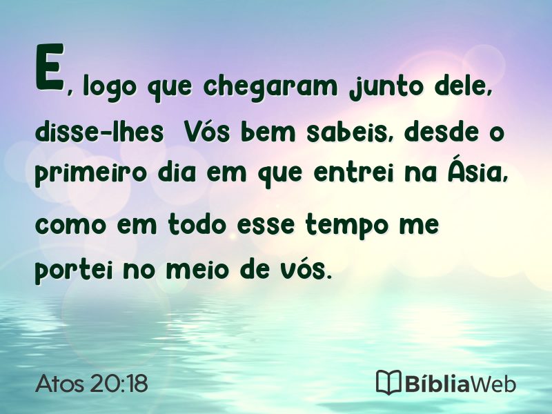Atos 20:18 em imagem para compartilhar