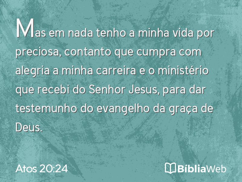 Atos 20:24 em imagem para compartilhar