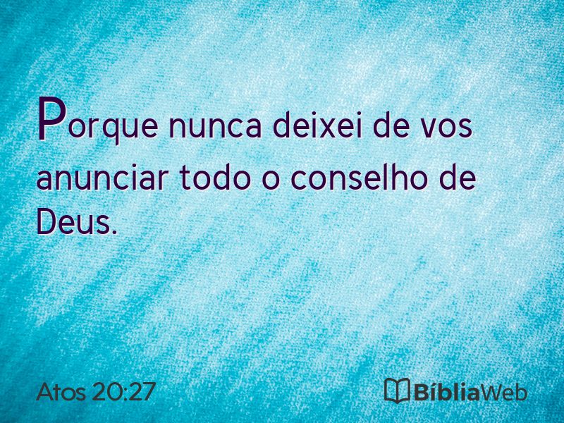 Atos 20:27 em imagem para compartilhar