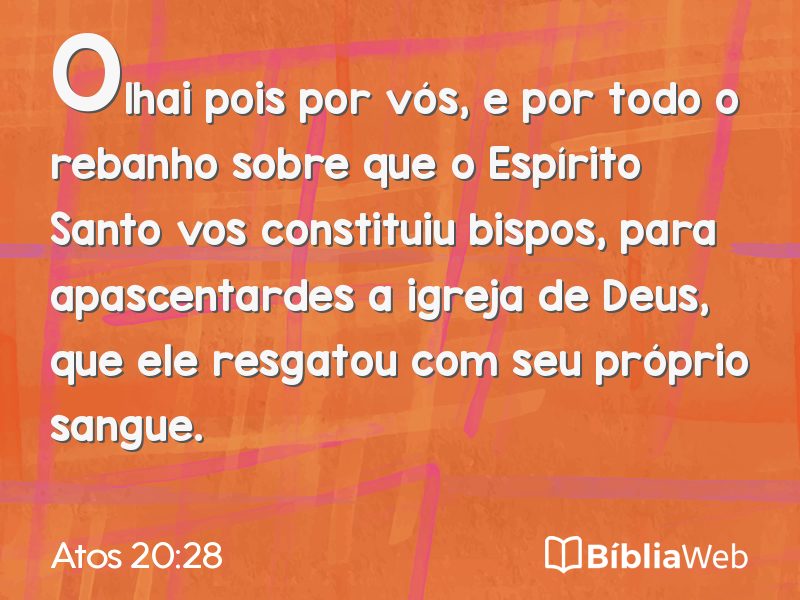 Atos 20:28 em imagem para compartilhar