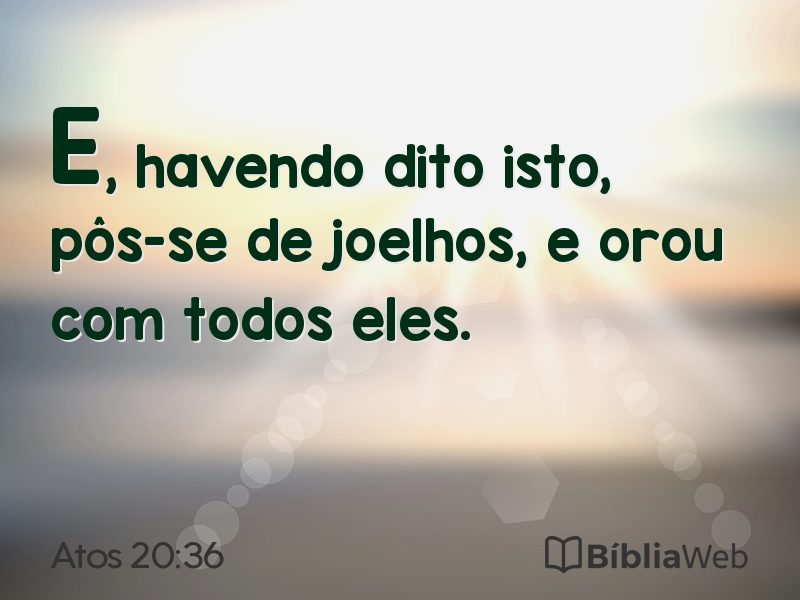 Atos 20:36 em imagem para compartilhar