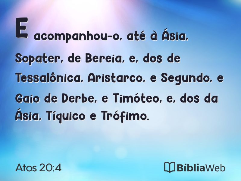Atos 20:4 em imagem para compartilhar