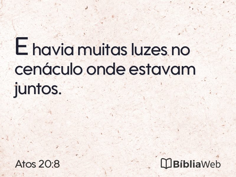 Atos 20:8 em imagem para compartilhar
