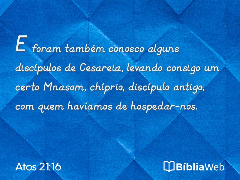 Atos 21:16 em imagem para compartilhar