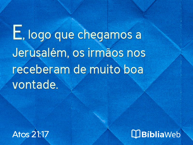 Atos 21:17 em imagem para compartilhar