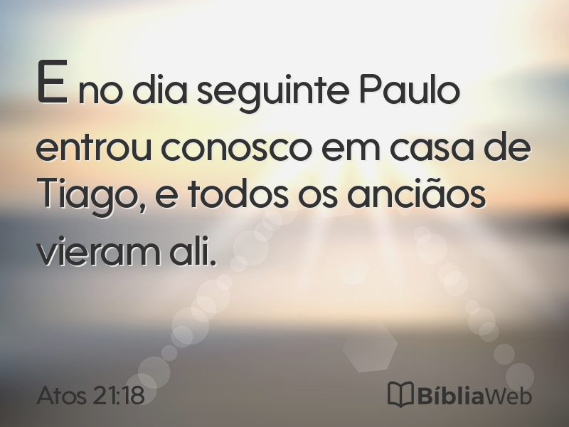 Atos 21:18 em imagem para compartilhar