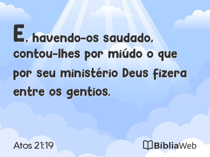 Atos 21:19 em imagem para compartilhar